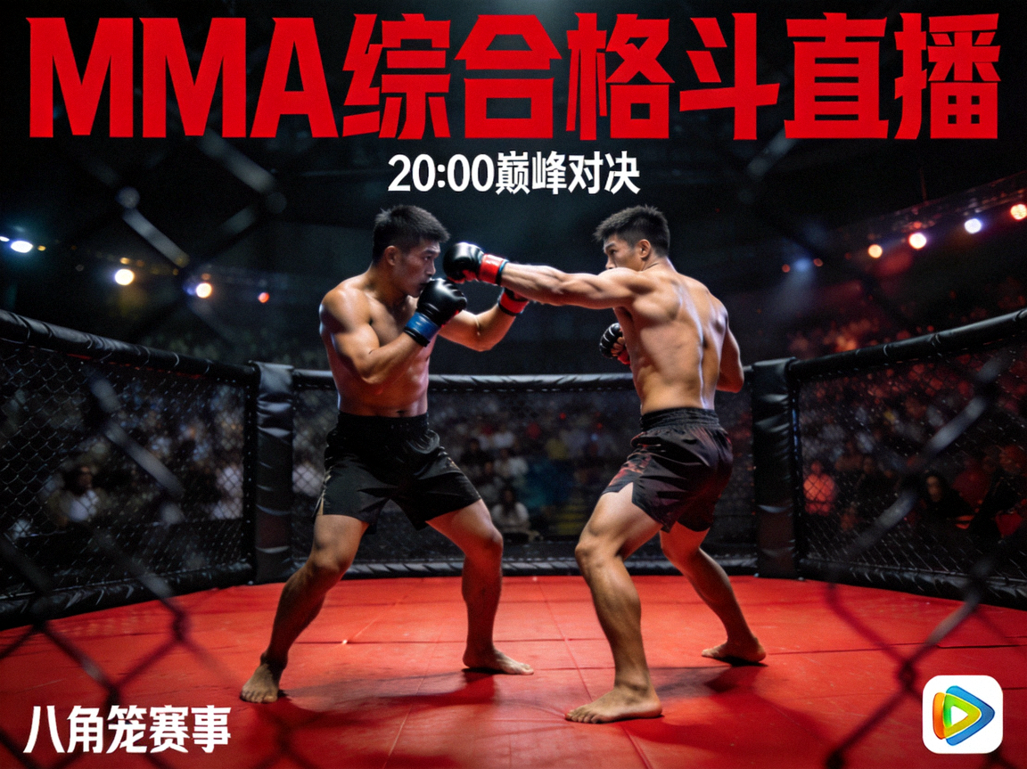 综合格斗MMA选手在八角笼内对决的直播预览图